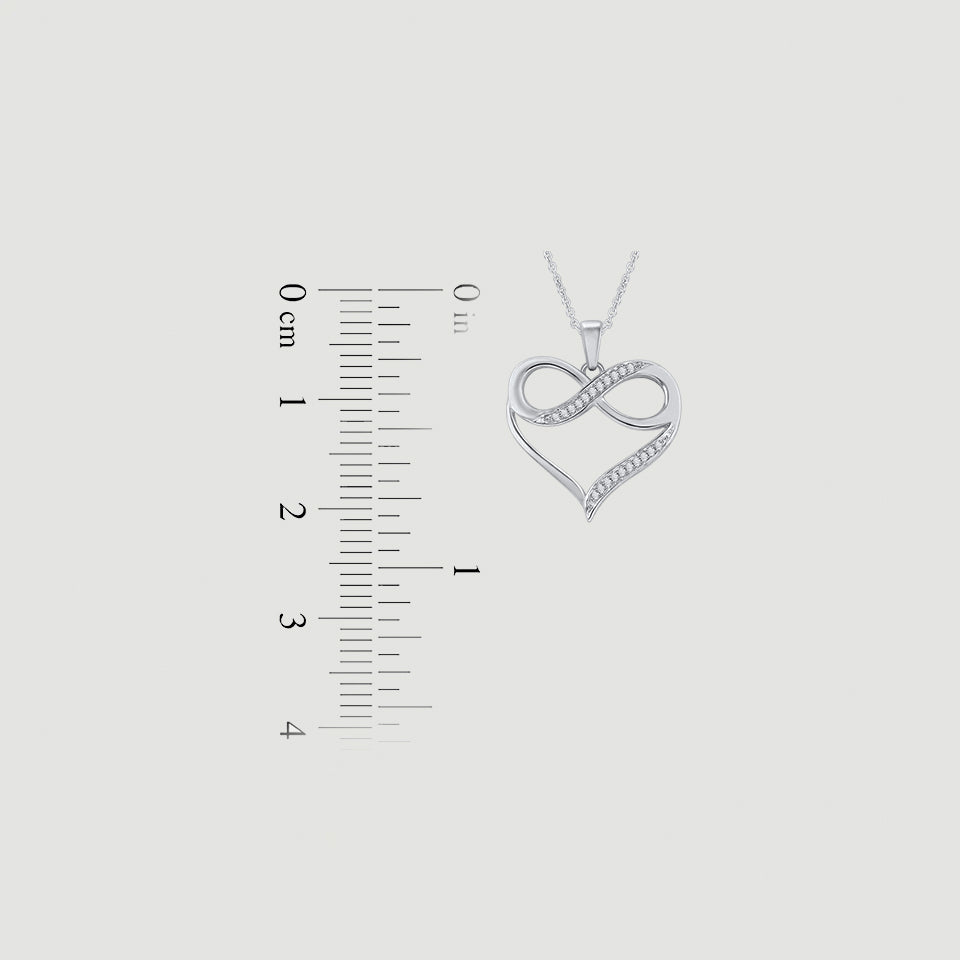 Danity Heart Infinity Pendant Necklace