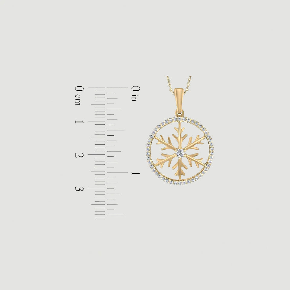 Branch Snowflake Pendant Necklace