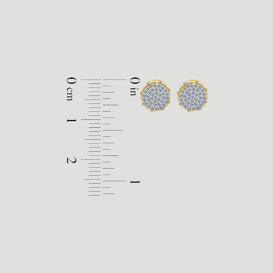 Moissanite Frame Crown Stud