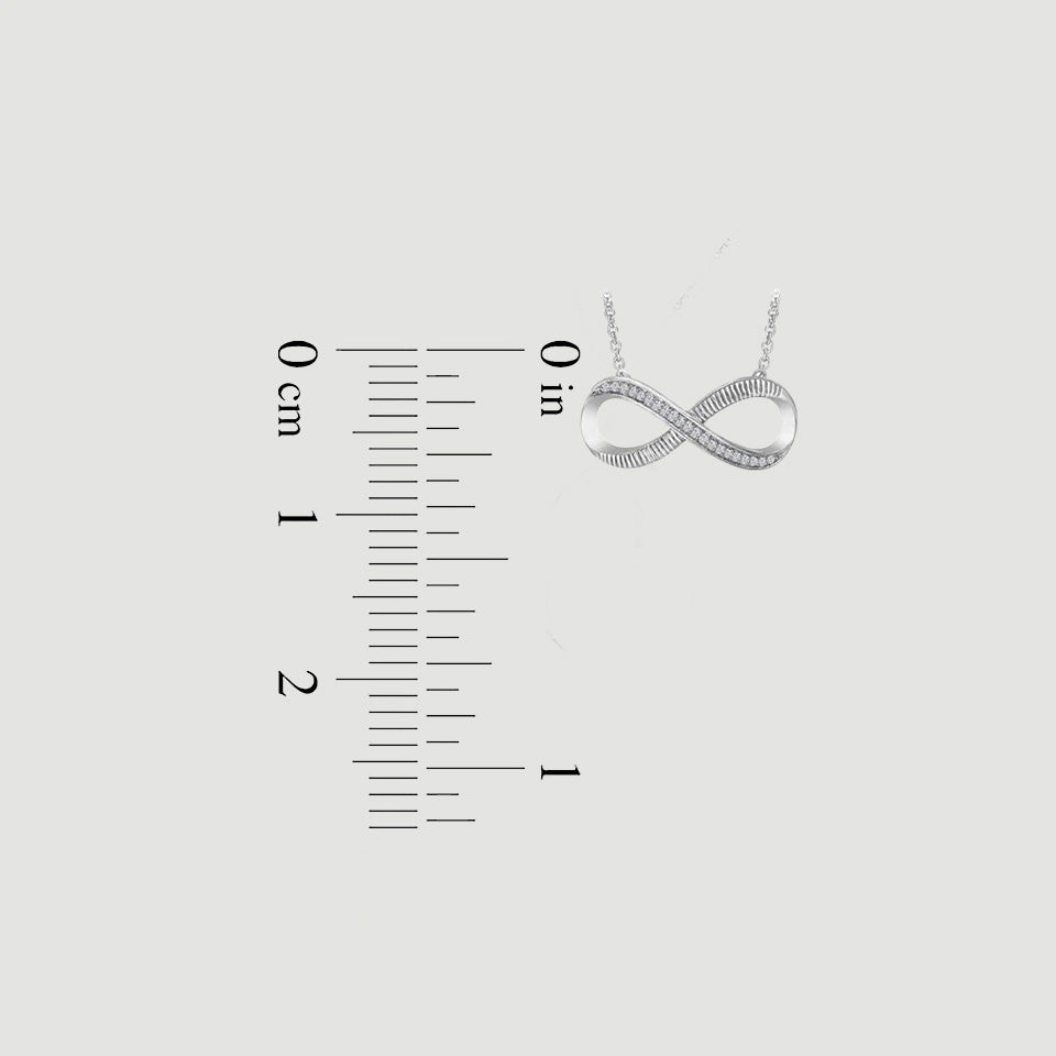 Moissanite Sideways Infinity Pendant Necklace