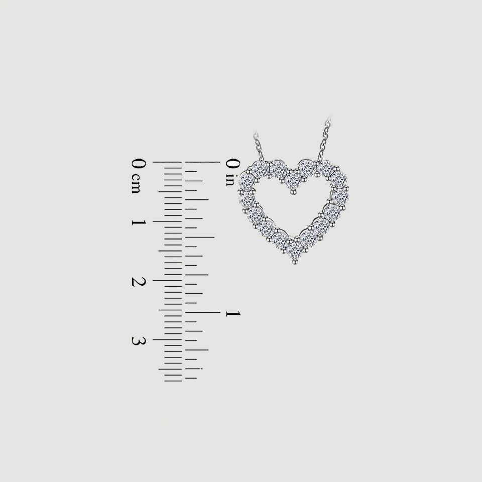 Heart Outline Pendant Necklace