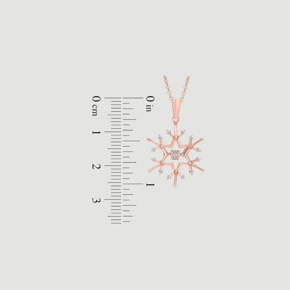 Cluster Snowflake Pendant Necklace