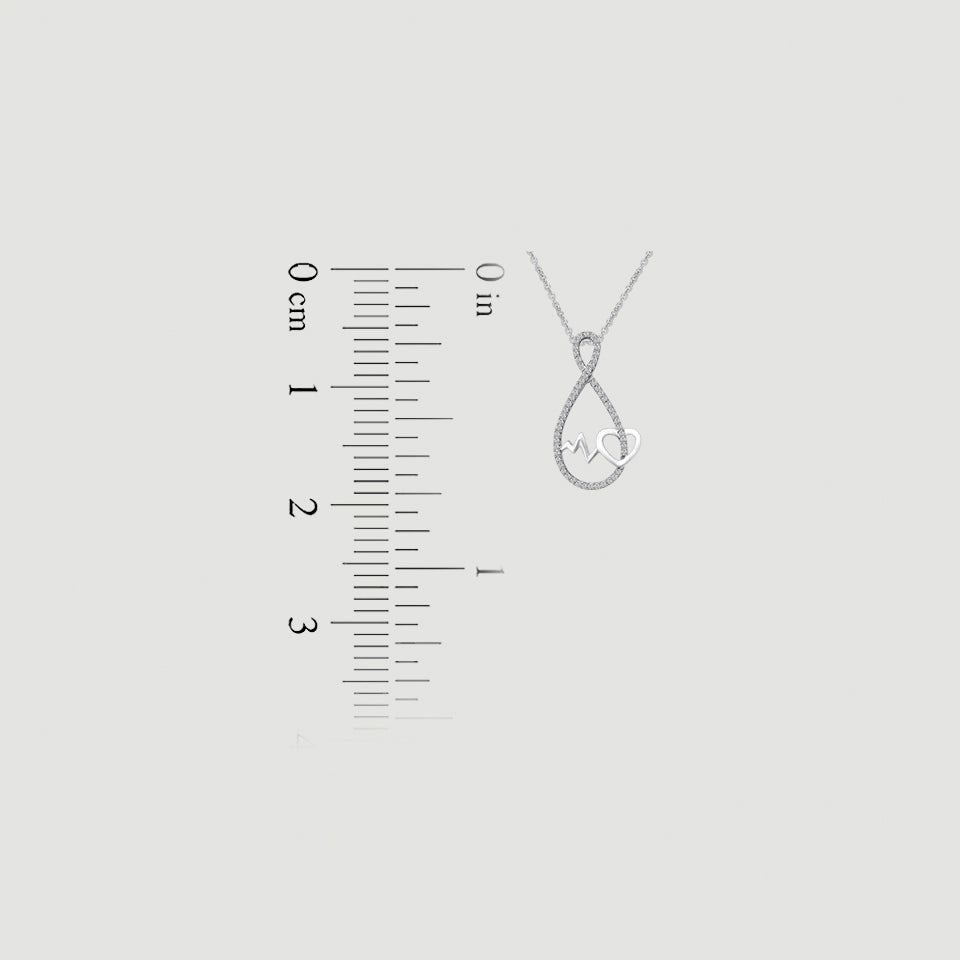Heartbeat Infinity Pendant Necklace