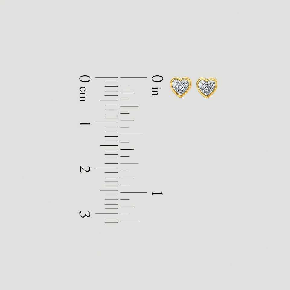 Moissanite Heart-Shape Stud