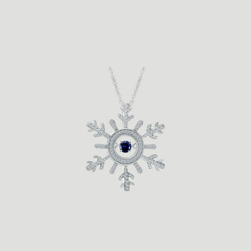 Moissanite Birthday Snowflake Pendant Necklace