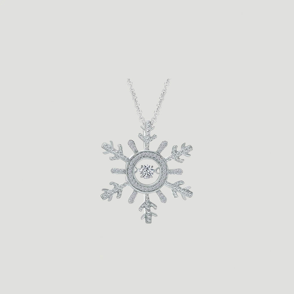Moissanite Birthday Snowflake Pendant Necklace
