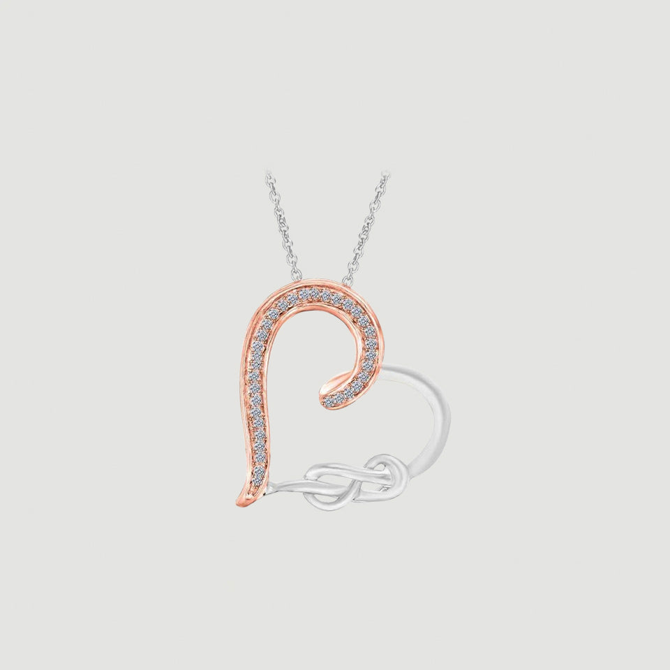 Infinity Knot Heart Pendant Necklace