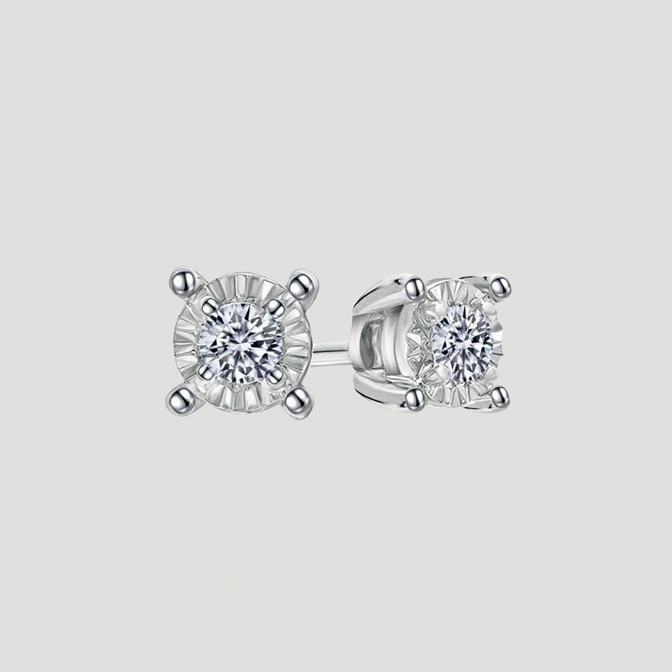 Dainty Moissanite Solitaire Stud