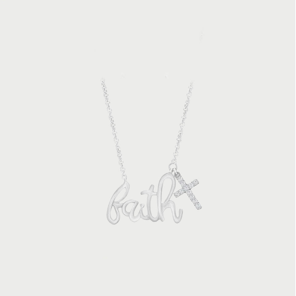 Cross Faith Charm Pendant Necklace