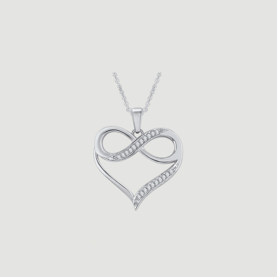 Danity Heart Infinity Pendant Necklace