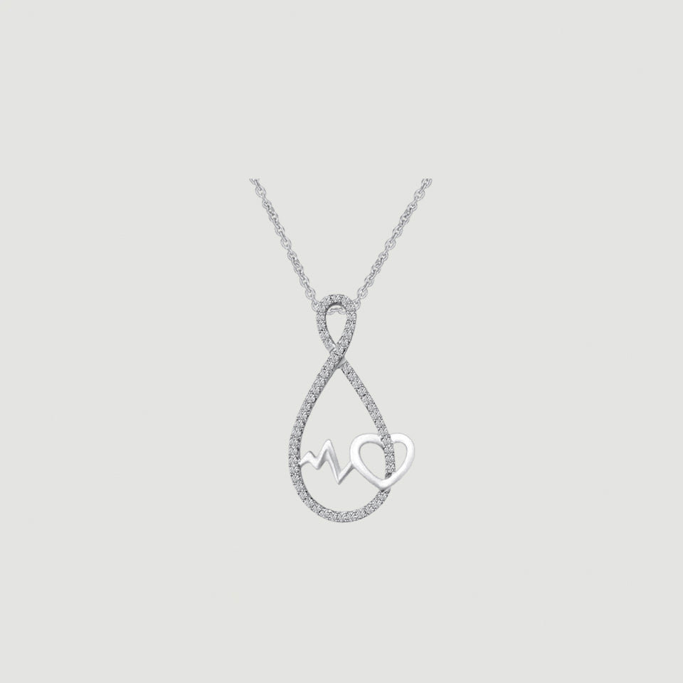 Heartbeat Infinity Pendant Necklace