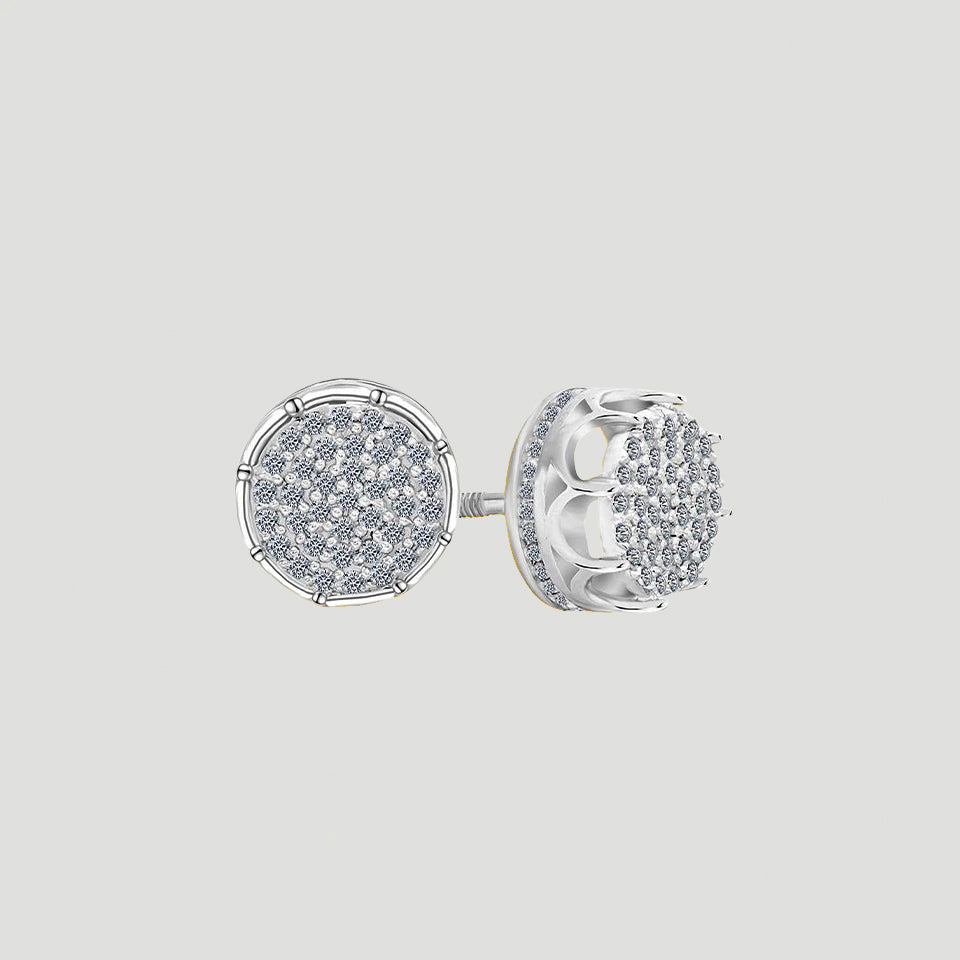 Moissanite Frame Crown Stud