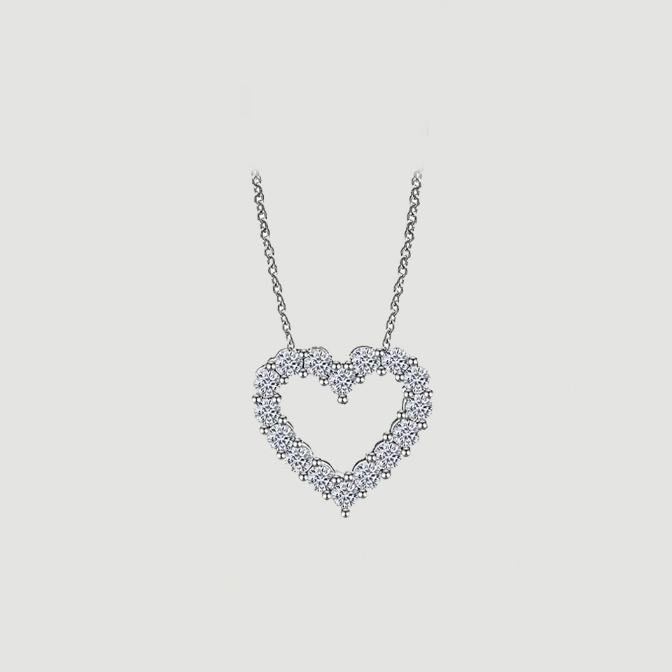 Heart Outline Pendant Necklace