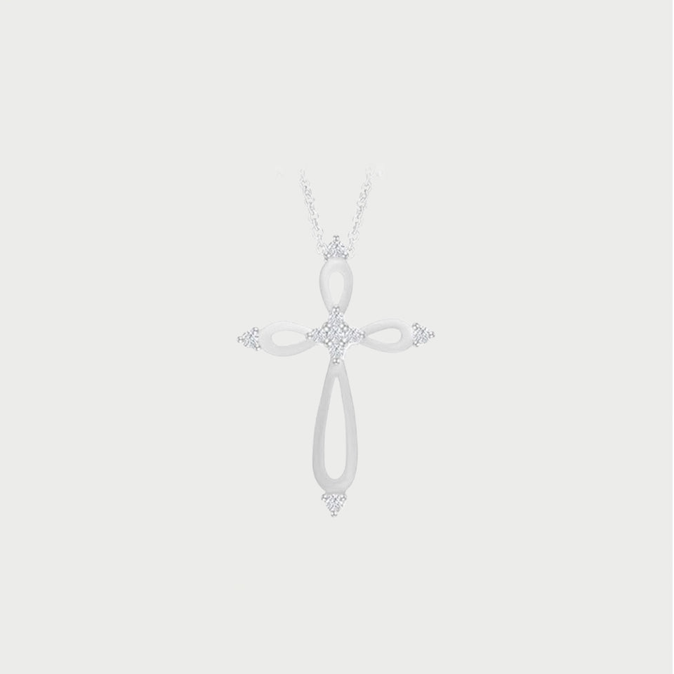 Loop Cross Pendant Necklace