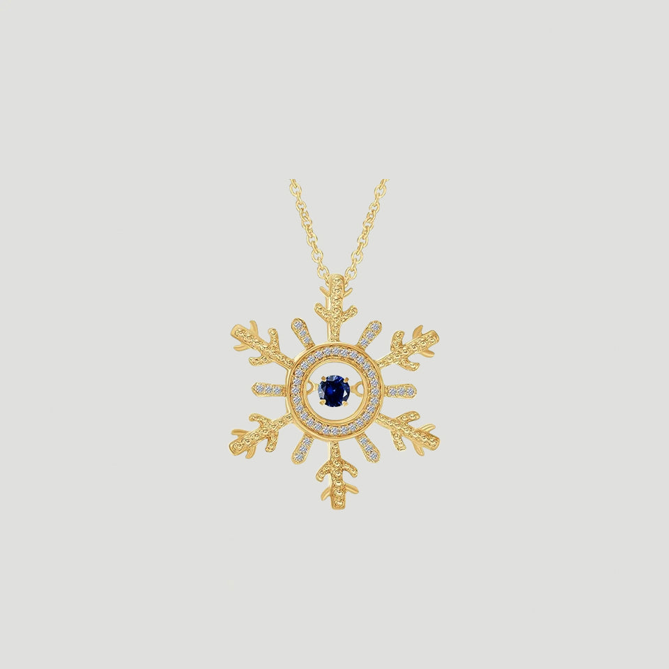 Moissanite Birthday Snowflake Pendant Necklace