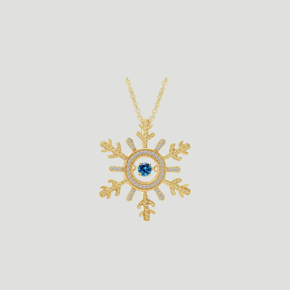 Moissanite Birthday Snowflake Pendant Necklace