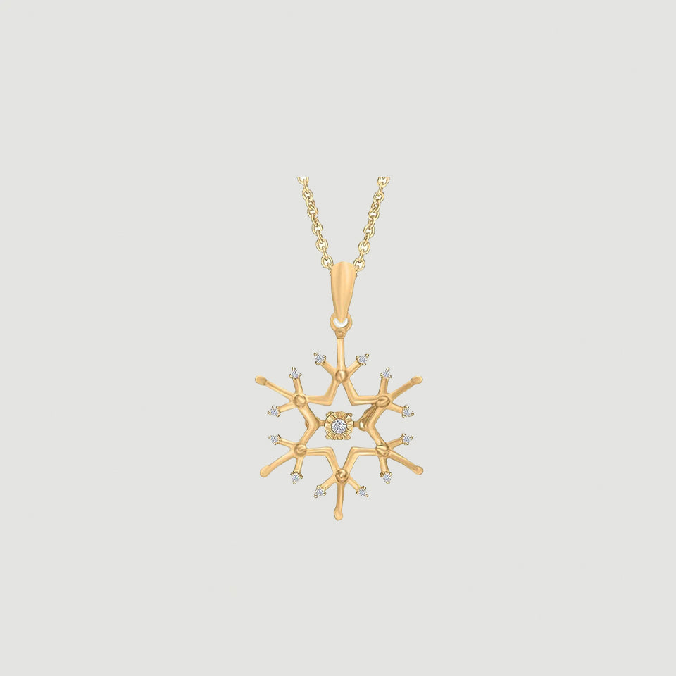 Cluster Snowflake Pendant Necklace