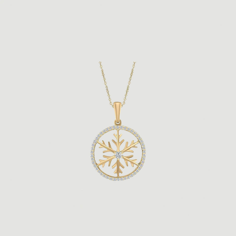 Branch Snowflake Pendant Necklace