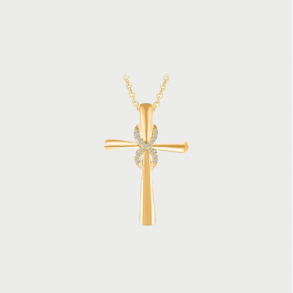 Infinity Cross Pendant Necklace