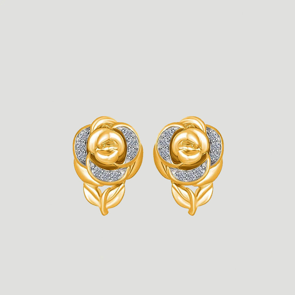 Moissanite Diamond Rose Stud