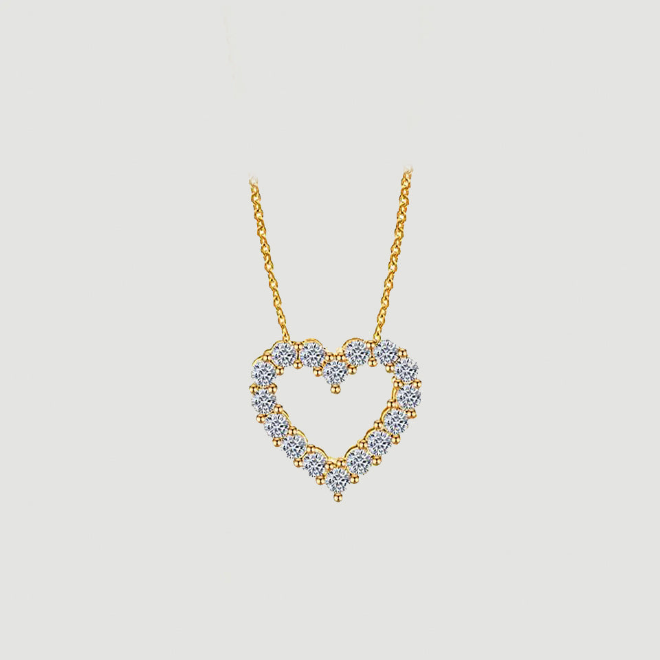 Heart Outline Pendant Necklace