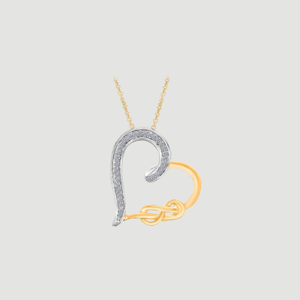 Infinity Knot Heart Pendant Necklace