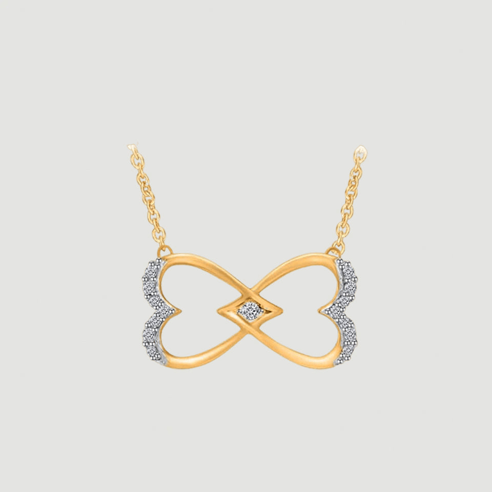 Interlocking Infinity Pendant Necklace