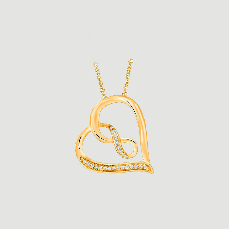 Infinity Love Heart Pendant Necklace