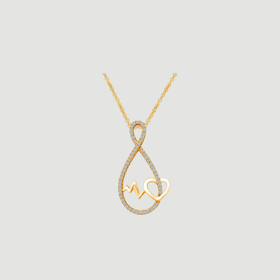 Heartbeat Infinity Pendant Necklace