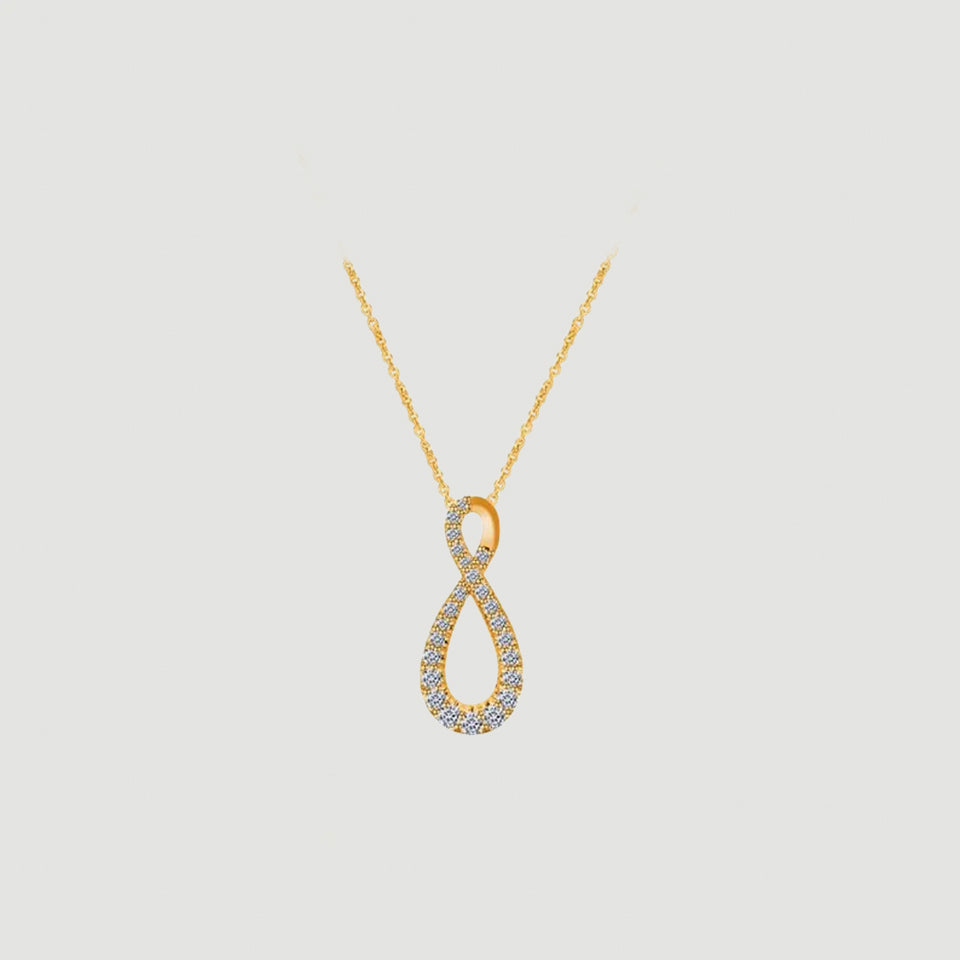 Round Infinity Pendant Necklace