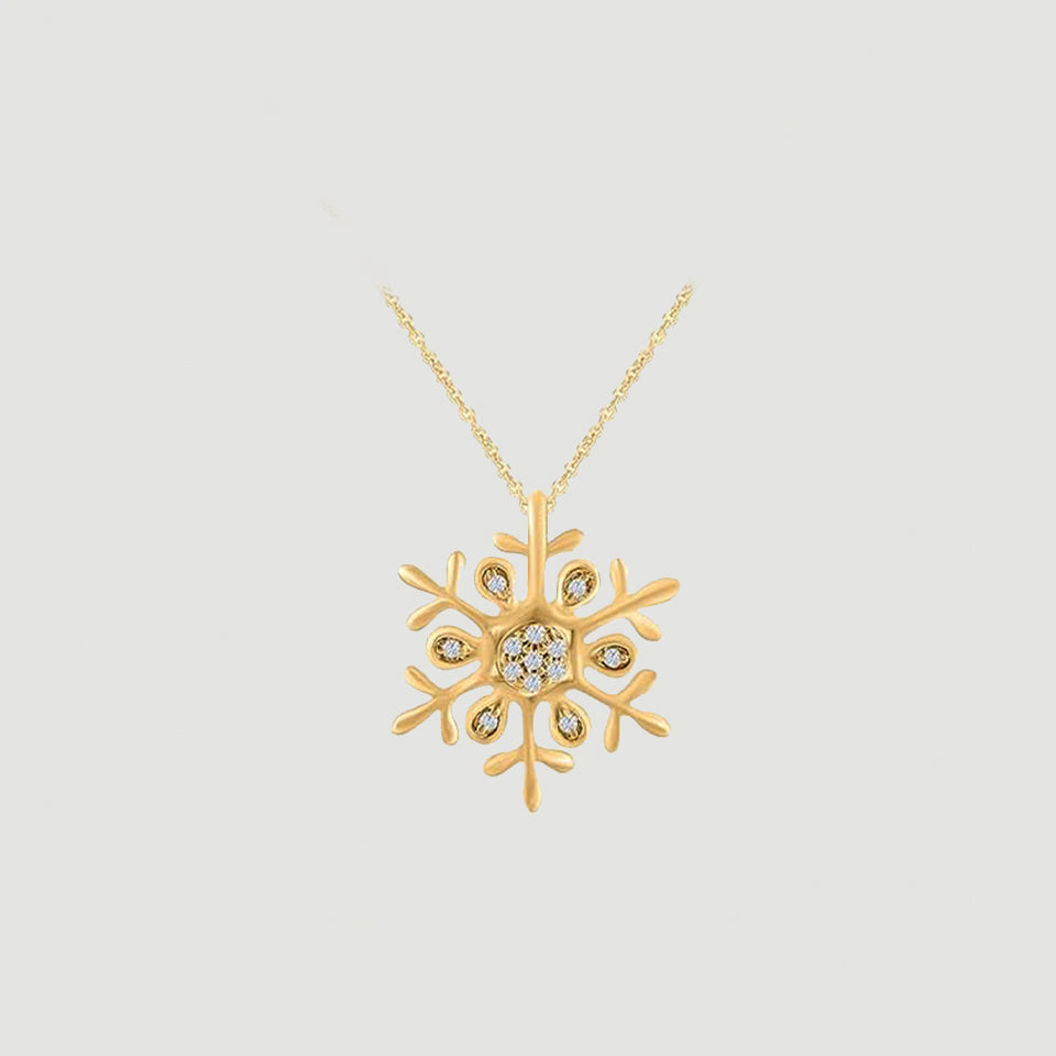 Accent Snowflake Pendant Necklace