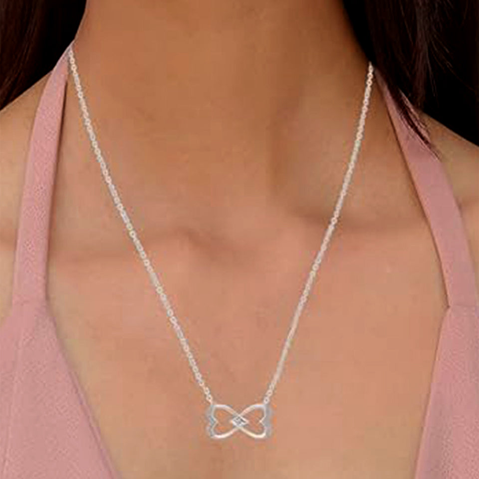 Interlocking Infinity Pendant Necklace