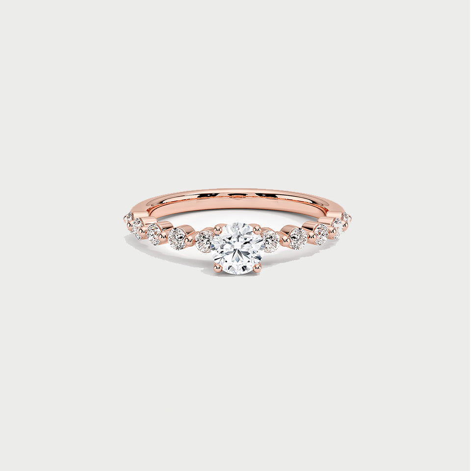 Round Moissanite Engagement Ring