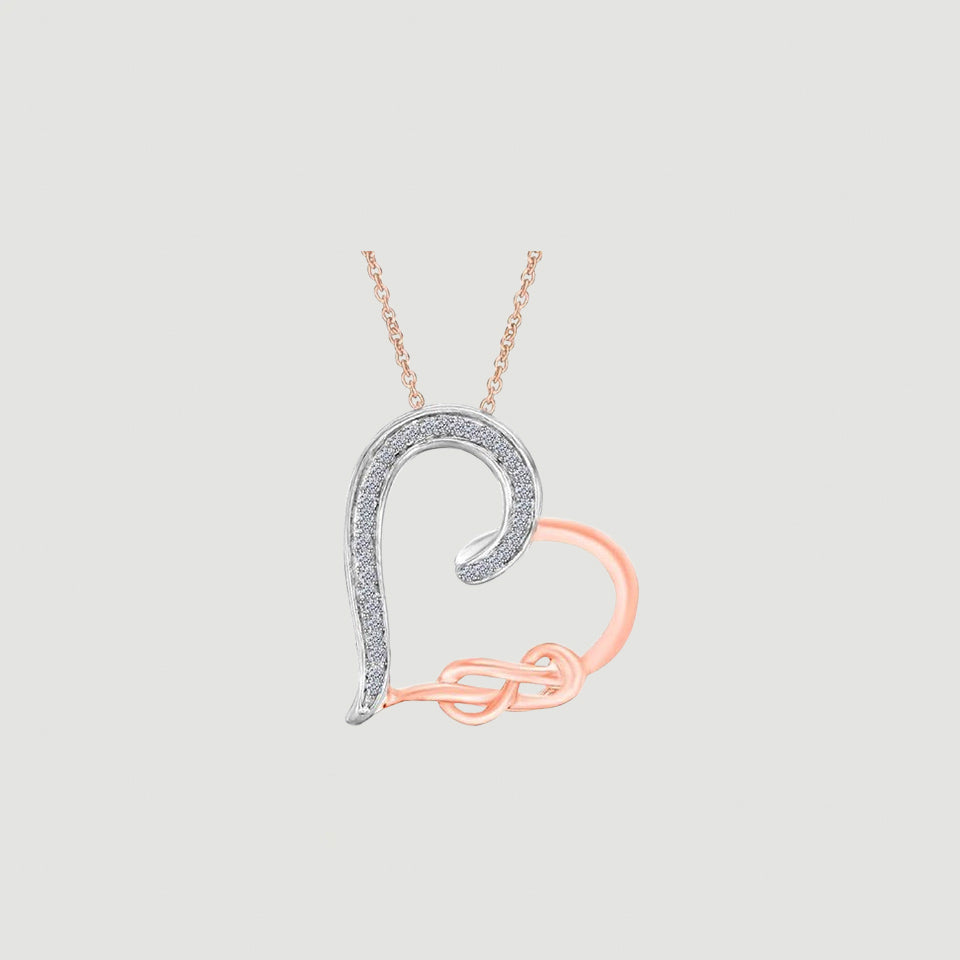 Infinity Knot Heart Pendant Necklace
