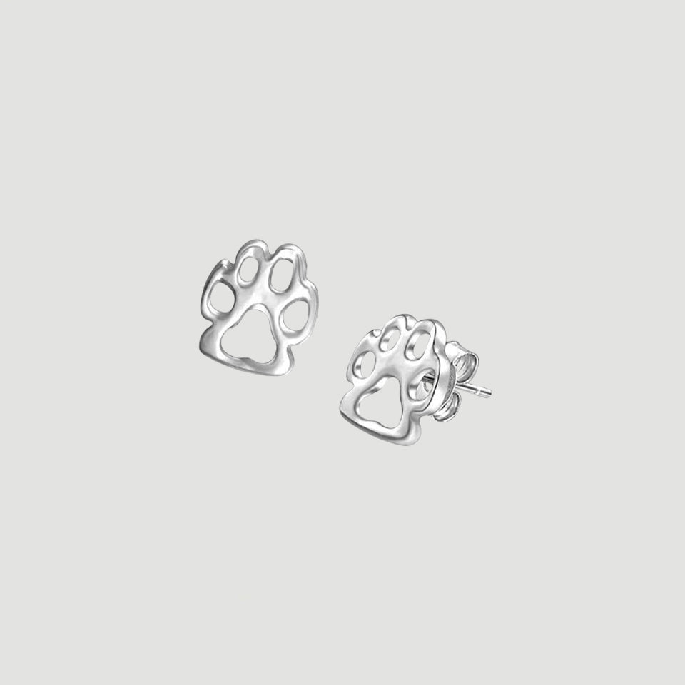 Paw Print Firction Back Stud