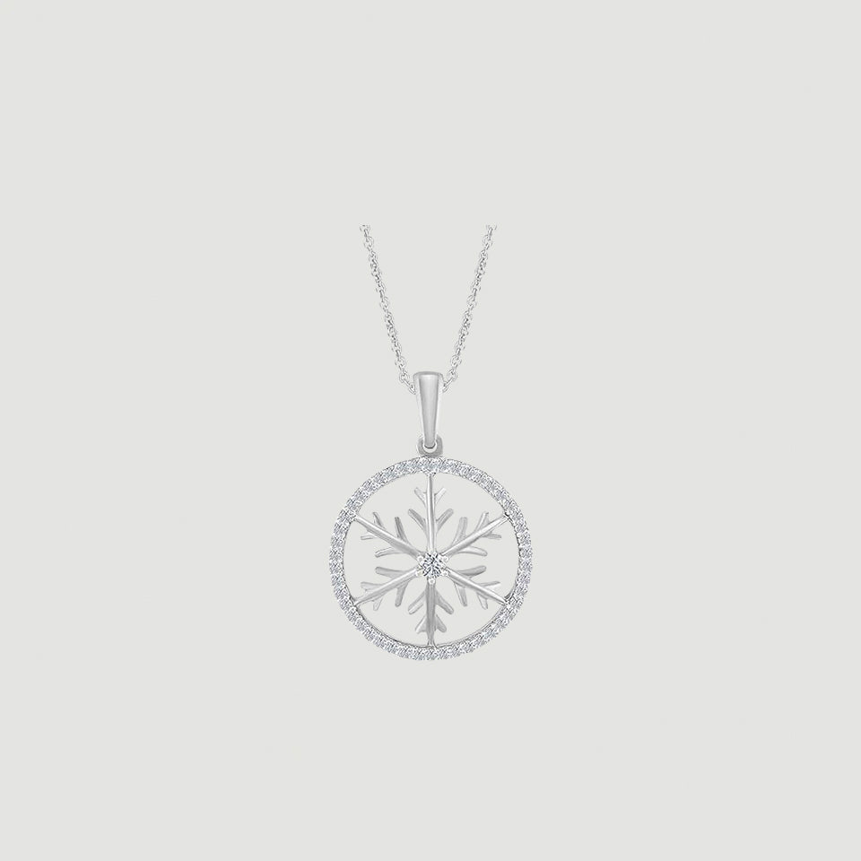 Branch Snowflake Pendant Necklace