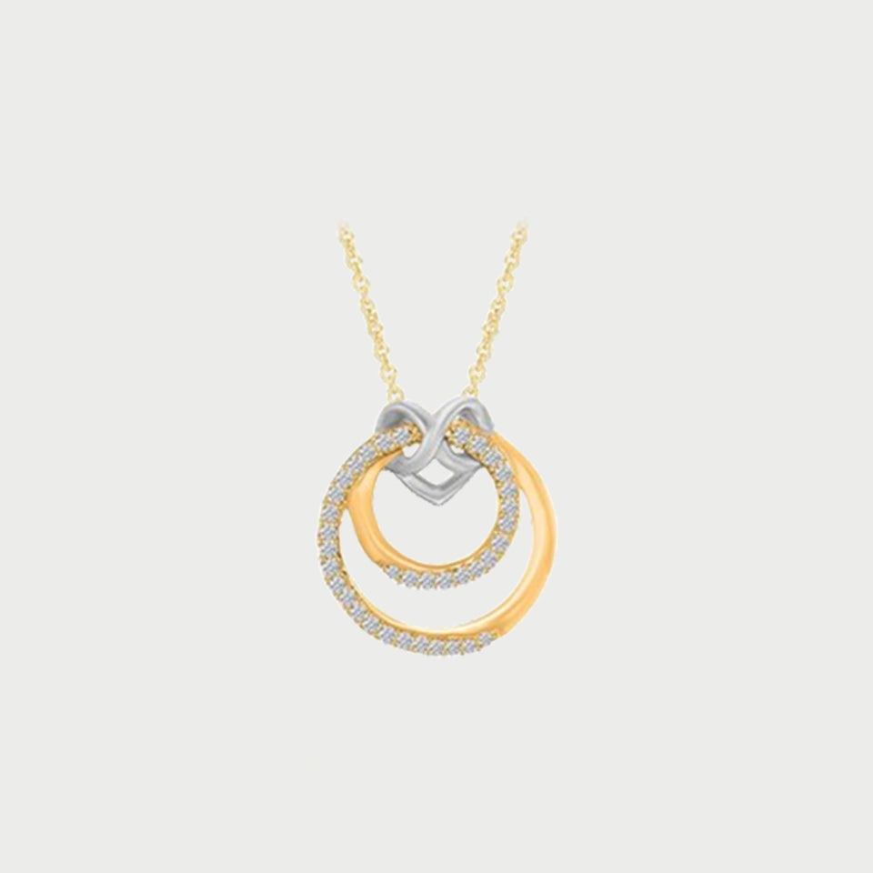 Double Circle Pendant Necklace
