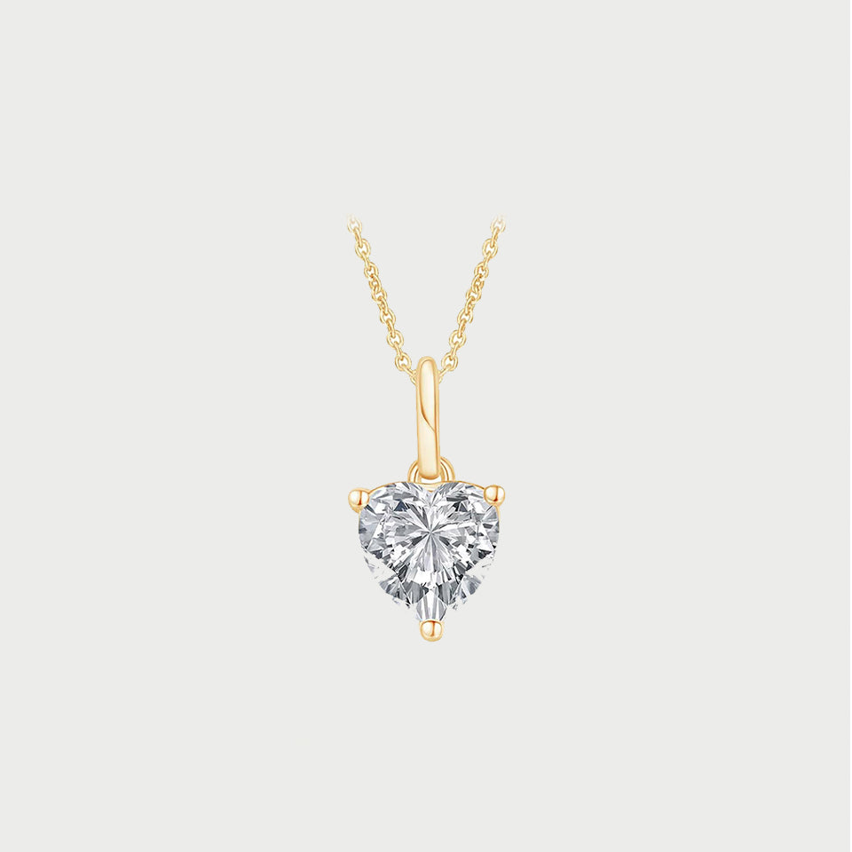 Heart Stone Pendant Necklace