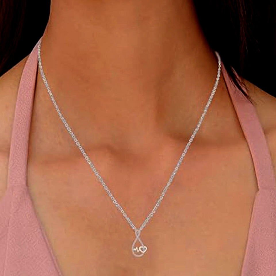 Heartbeat Infinity Pendant Necklace