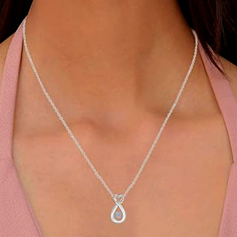 Accent Heart Infinity Pendant Necklace