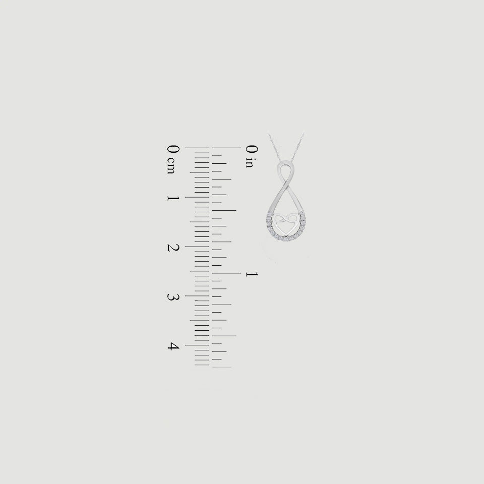 Infinity with Heart Pendant Necklace