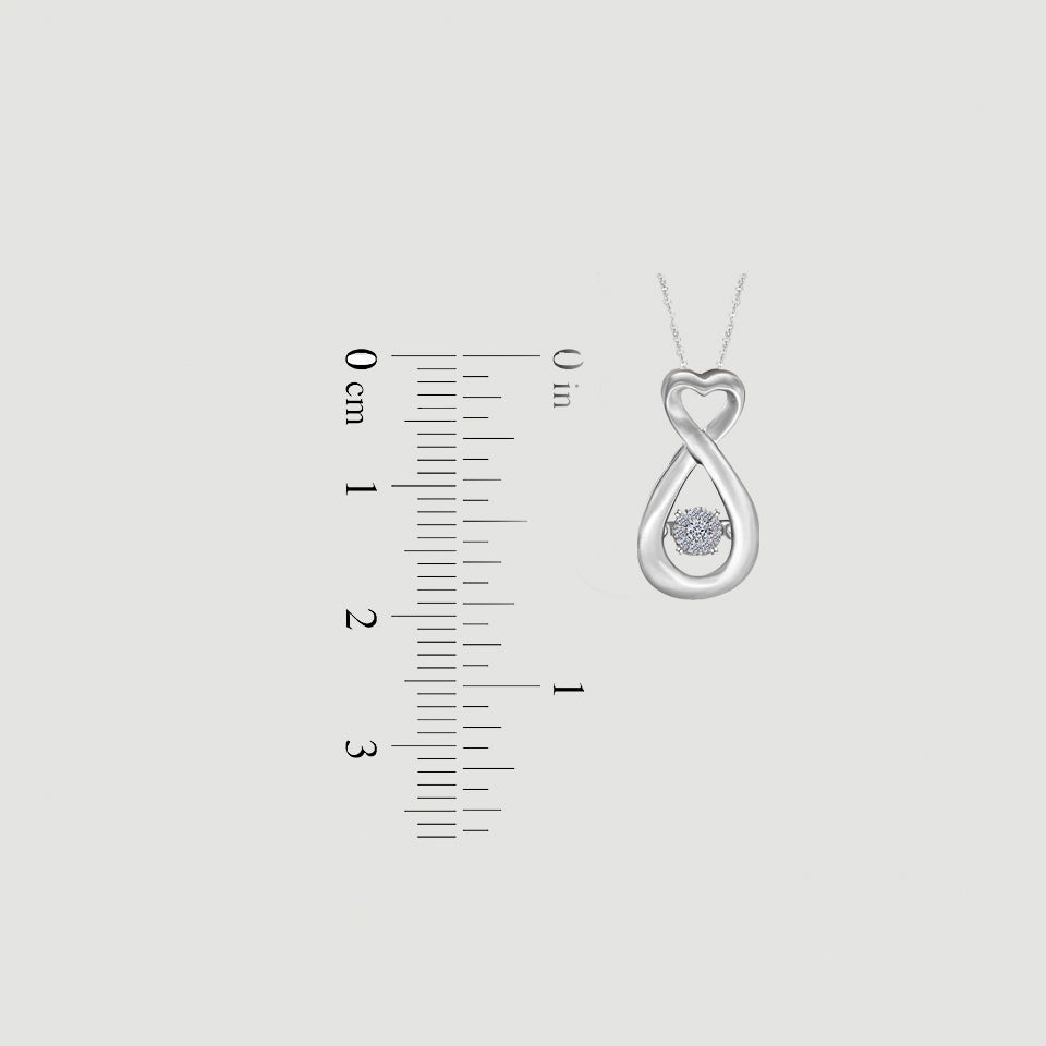Accent Heart Infinity Pendant Necklace