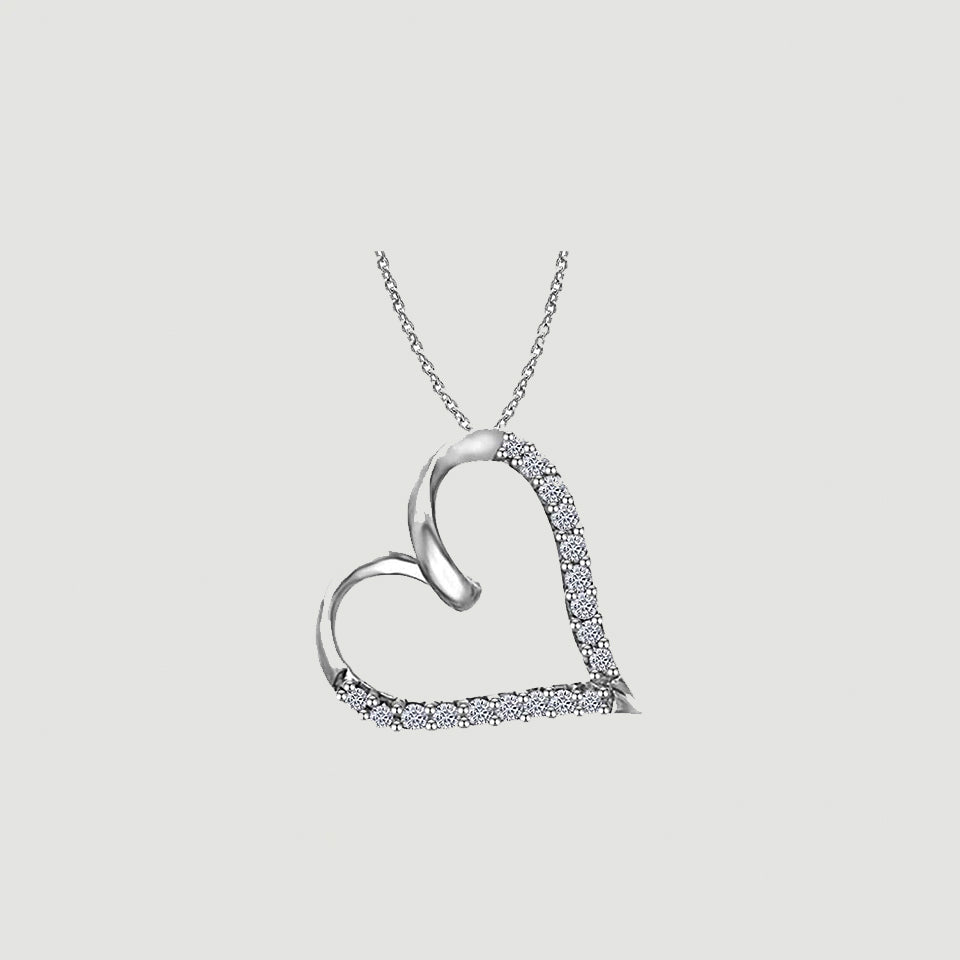 Twirl Heart Pendant Necklace