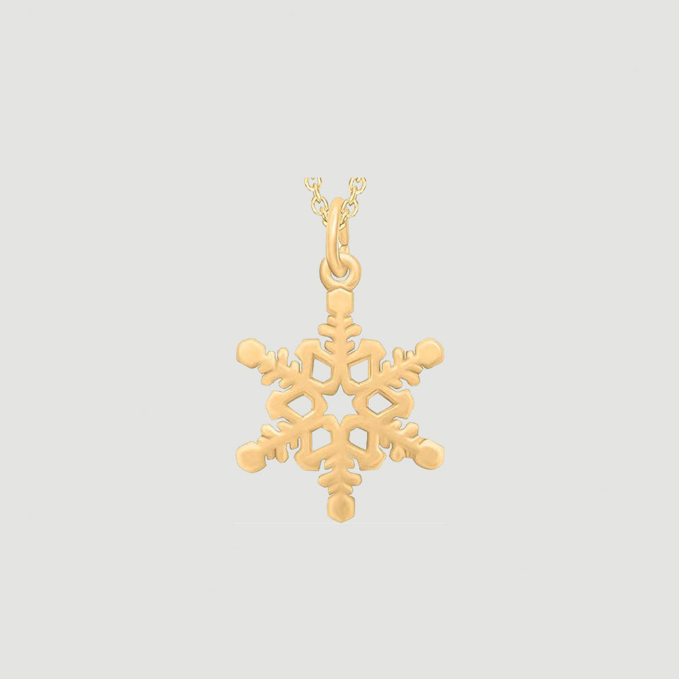 Snowflake Profile Pendant Necklaces