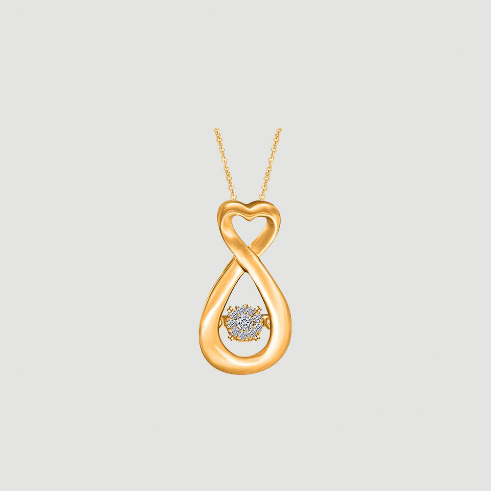 Accent Heart Infinity Pendant Necklace